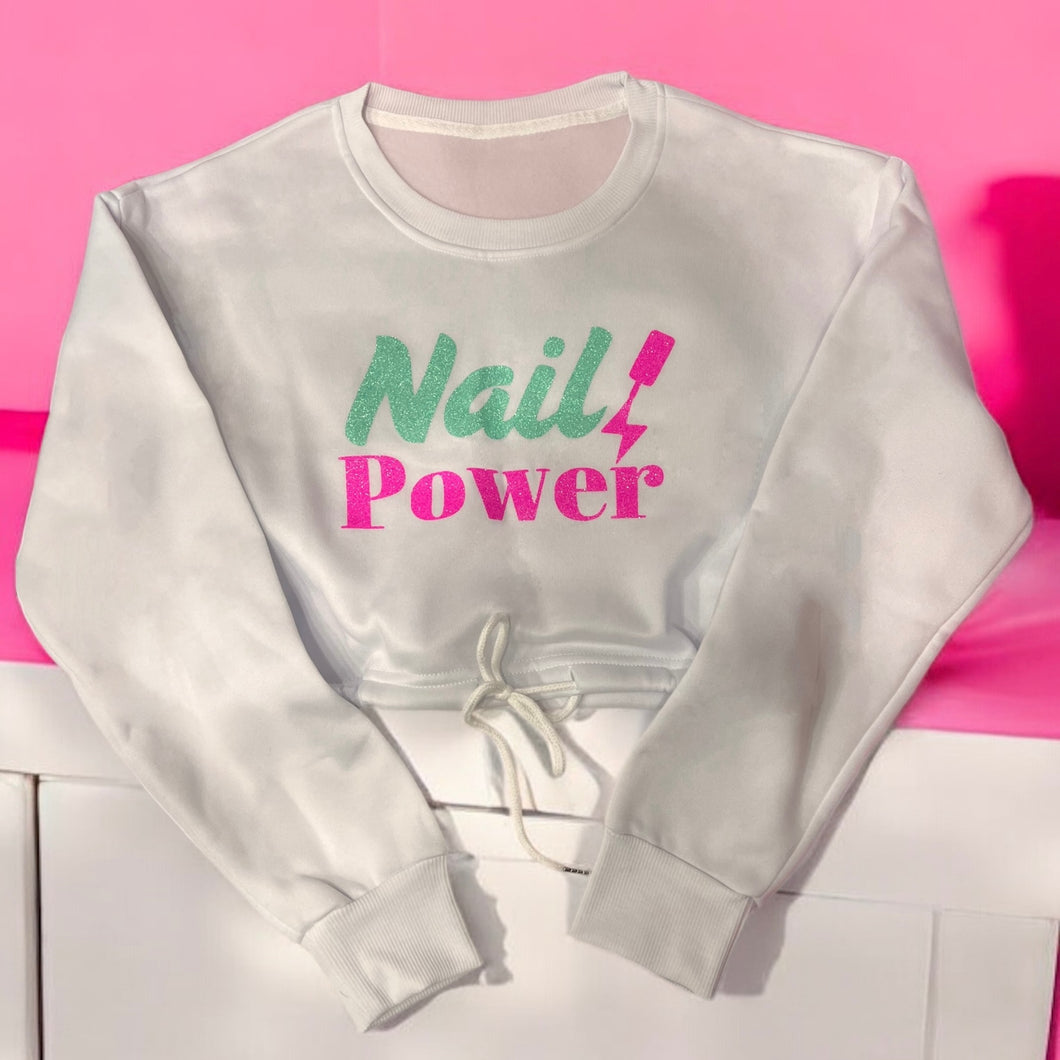 Hoodie Blanco Nail Power