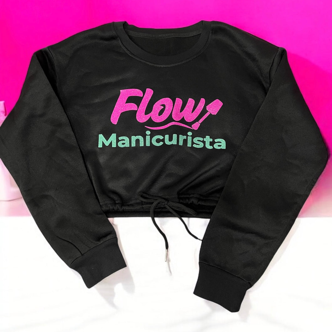 Hoodie Negro Flow Manicurista